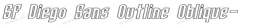 SF Diego Sans Outline Oblique字体转换